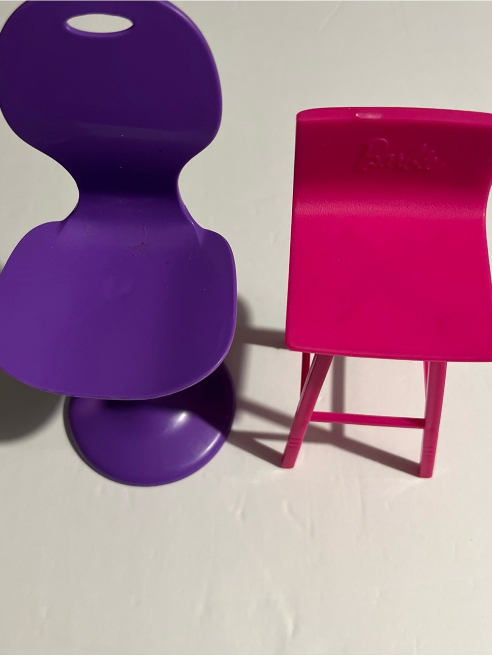 Barbie Doll Purple Chair & Hot Pink Stool Duo